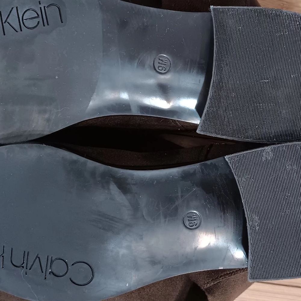 Calvin Klein Suede Boots Size 9 Color Cocoa Brown - image 4